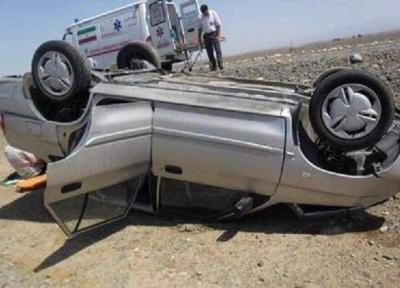واژگونی مرگبار پراید در اتوبان ساوه همدان