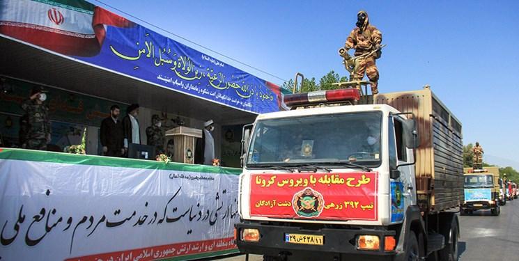 رویترز: ارتش ایران به جای سلاح، تجهیزات پزشکی خود را به نمایش گذاشت